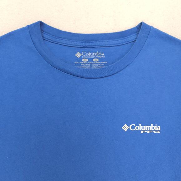 Columbia Other - Columbia Short Sleeve Crew Neck Graphic T Shirt Mens Size Large L Blue
